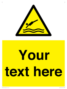 Custom Warning diving area